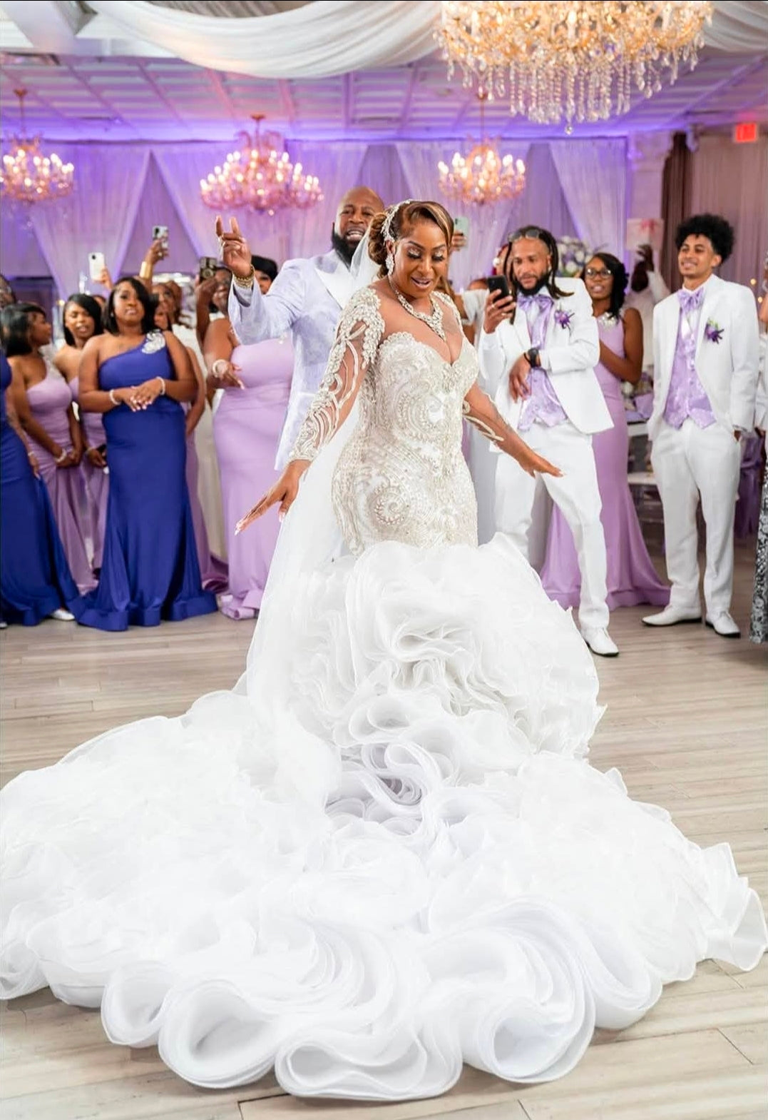 Cascading Ruffle Gown